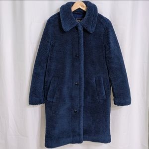 Gap Sherpa Overcoat / Teddy Bear Coat in blue